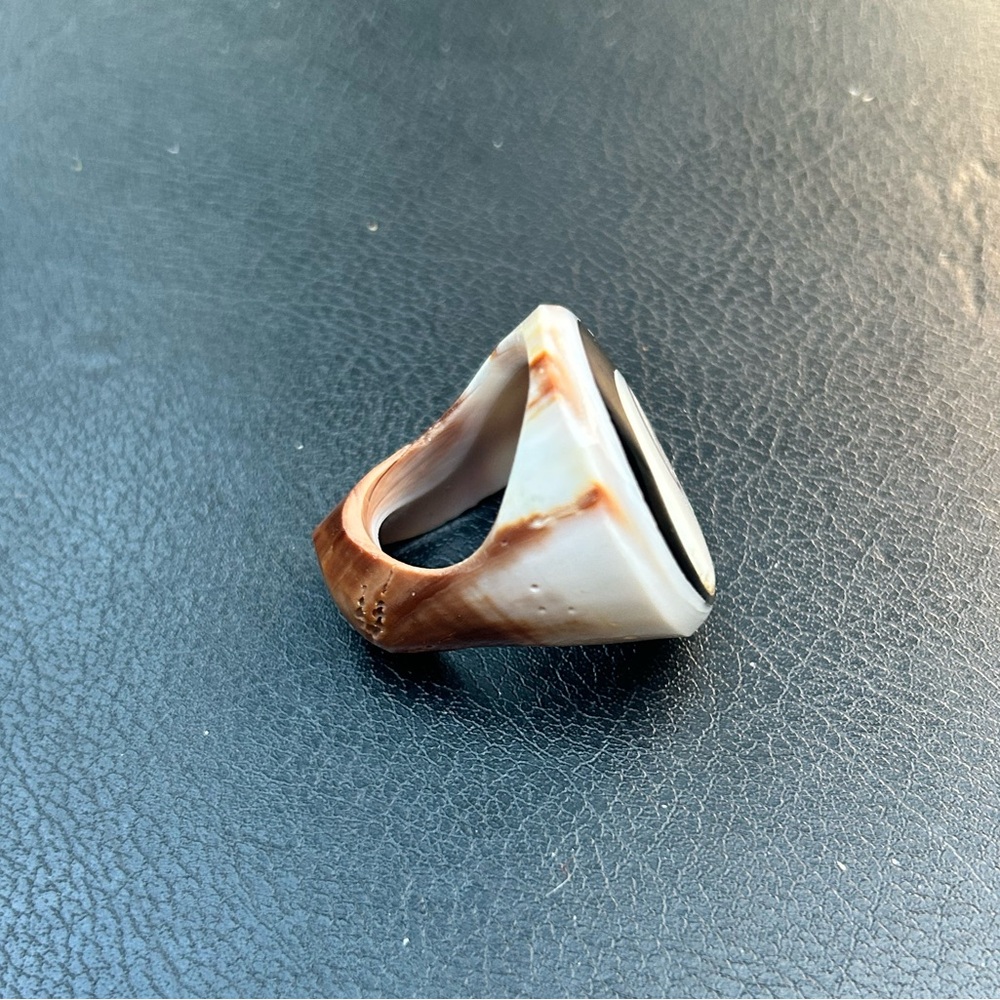 Unique Polished Shell Ring - Picture 3 of 7